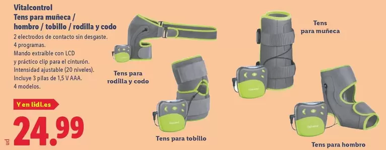 Vitalcontrol - Tens Para Muñeca/ Hombro/ Robillo / Rodilla Y Codo