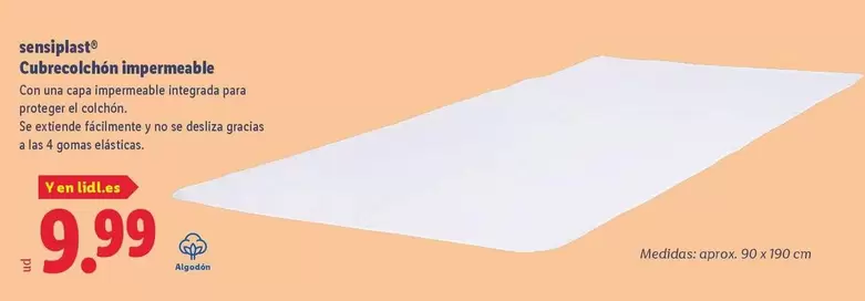 Sensiplast - Cubrecolchon Impermeable