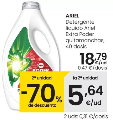 Ariel - Detergente Líquido Extra Poder Quitamanchas