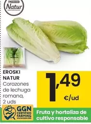 Eroski Natur - Corazones De Lechuga Romana