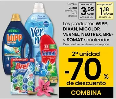 Los Productos Wipp, Dixan, Micolor, Vernel, Neutrex, Bref Y Somat
