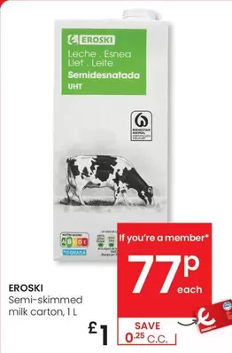Eroski - Semi-Skimmed Milk 
