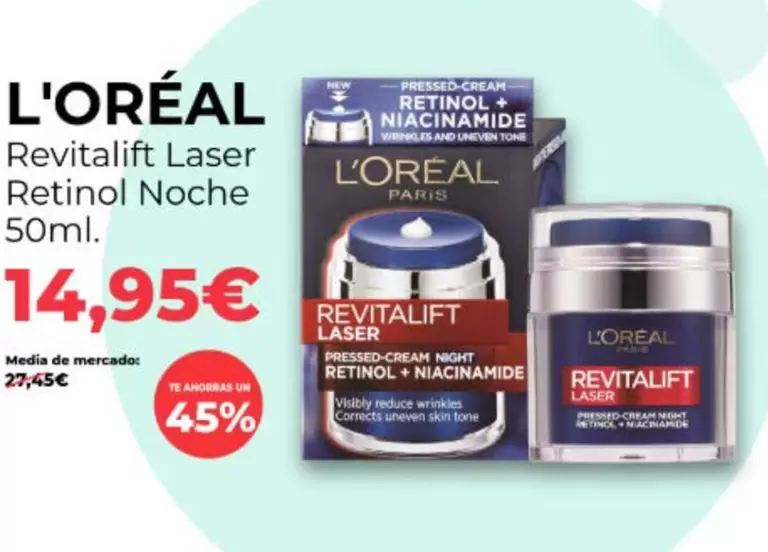 L'Oréal - Revitalift Laser Retinol Noche