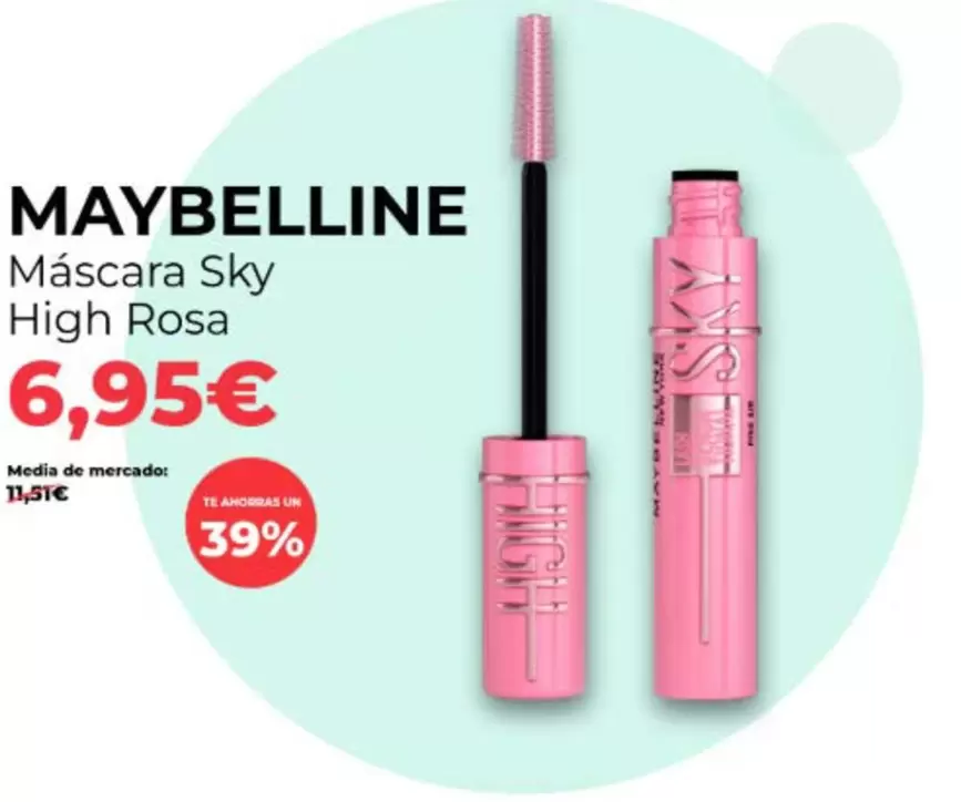 Maybelline -  Mascara Sky High Rosa