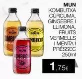Mun - Kombutxa Curcuma, Gingebre I Llimona, Fruits Vermells I Menta I Préssec