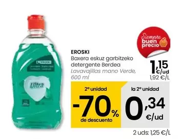 Eroski - Lavavajillas Mano Verde
