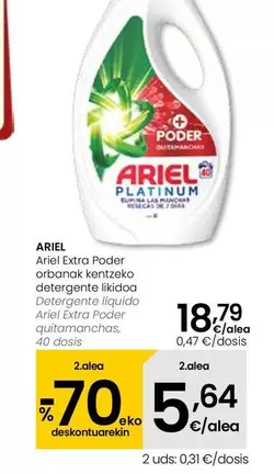 Ariel - Detergente Líquido Extra Poder Quitamanchas