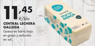 Central Lechera Asturiana - Queso En Barra Bajo En Grasa Y Reducido En Sal