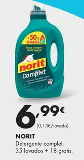 Norit - Detergente Complet, 35 Lavados + 18 Gratis