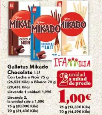 Lu - Galletas Mikado Chocolate