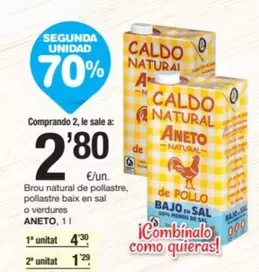 Aneto - Brou Natural De Pollastre, Pollastre Baix En Sal O Verdures