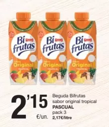 Pascual - Beguda Bifrutas Sabor Original Tropical
