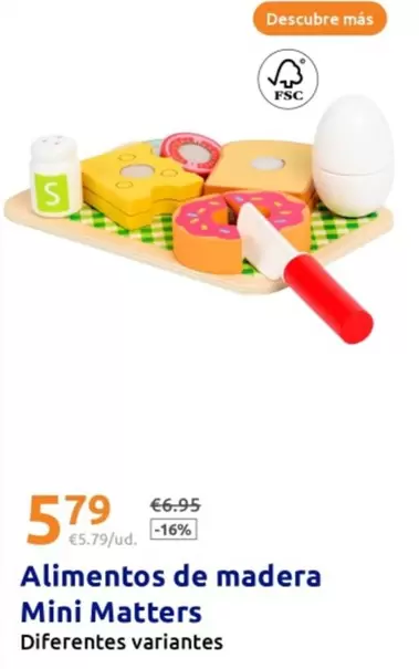 Alimentos De Madera Mini Matters