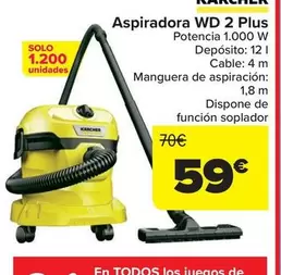Kärcher - Aspiradora WD 2 Plus
