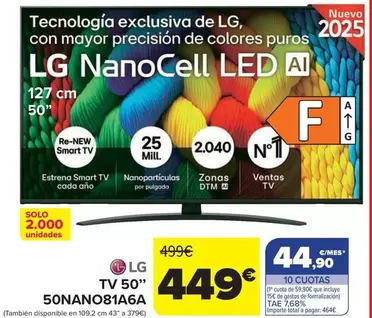 LG - Tv 50" 50NANO81A6A