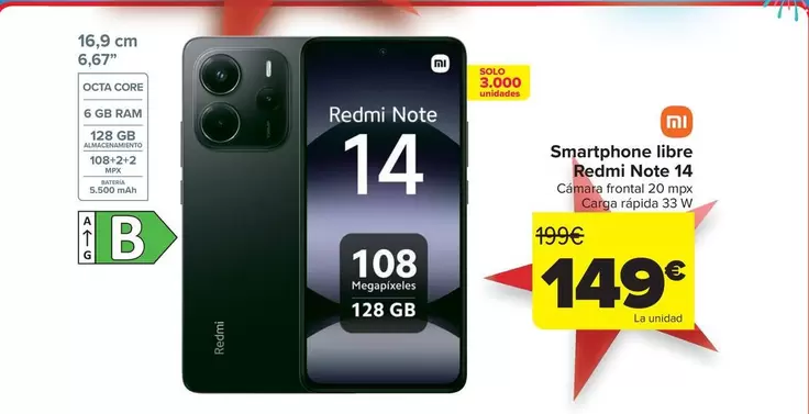 Xiaomi - Smartphone Libre Redmi Note 14