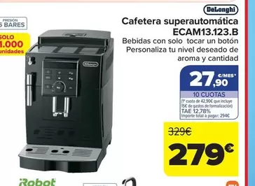 DeLonghi - Cafetera Superautomática  ECAM13123B