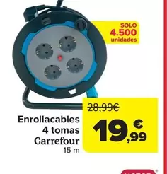 Carrefour - Enrollacables  4 Tomas 