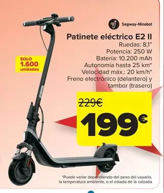 Segway Ninebot - Patinete Eléctrico E2 II