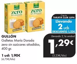 Gullón - Galletas Maria Dorada Zero Sin Azucares Anadidos