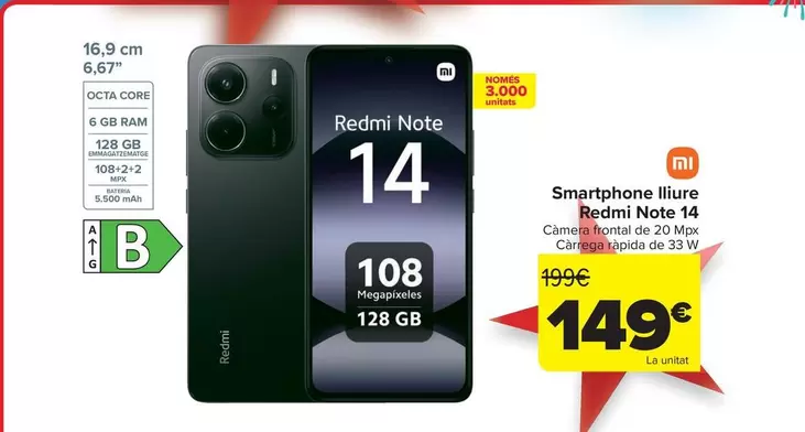 Xiaomi - Smartphone Libre Redmi Note 14