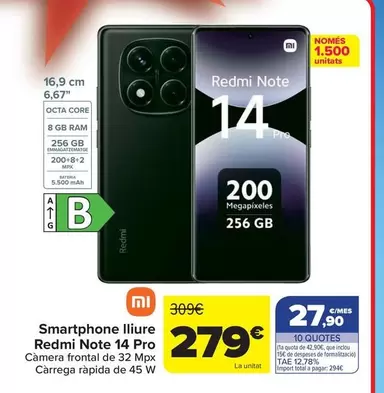 Xiaomi - Smartphone Libre Redmi Note 14 Pro