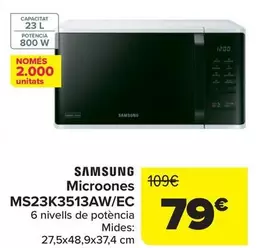 Samsung - Microondas MS23K3513AW/EC