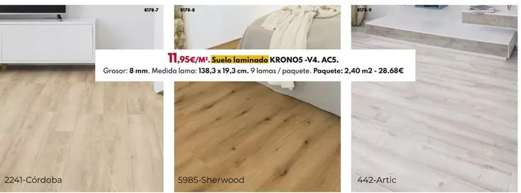 Suelo Laminado KRONOS -V4. AC5