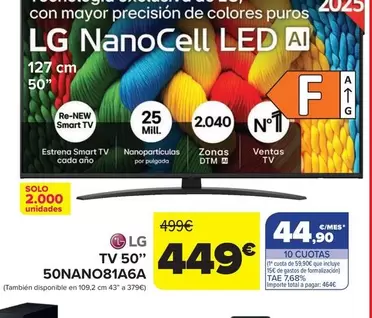 LG - Tv 50" 50NANO81A6A