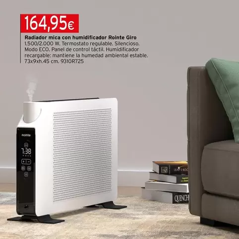 Rointe - Rediador Mice Con Humidificador  Giro