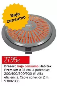 Habitex - Brasero Bajo Consumo Premium