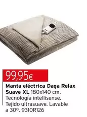 Daga - Manta Electrica Relax Suave Xl 180x140 Cm.