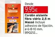 Massó - Cordon Aislante Fibra Vidrio 2,5 M