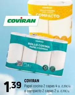 Coviran - Papel Cocina 2 Capas 4 U O Compacto 2 Capas 4 U
