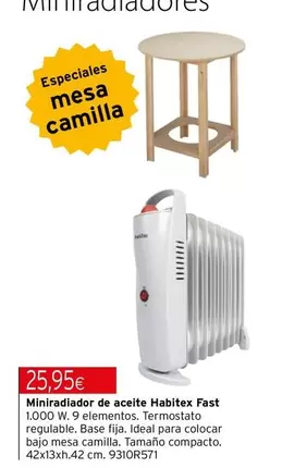 Habitex - Miniradiador De Aceite Fast