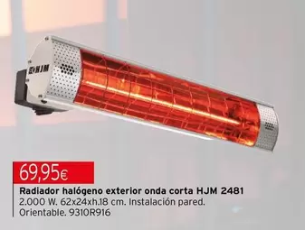 Onda - Radiador Halógeno Exterior  Corta