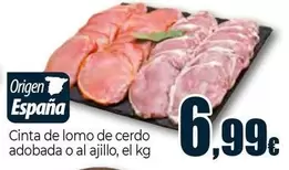 Cinta De Lomo De Cerdo Adobada O Al Ajillo