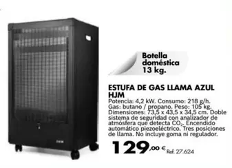 HJM - Estufa De Gas Llama Azul