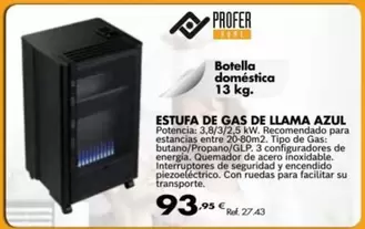 Profer - Estufa De Gas De Llama Azul