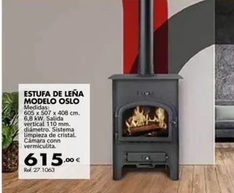 Estufa De Leña Modelo Oslo