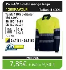 Pollo A/V Bicolor Manga Larga 1288PAVXLR