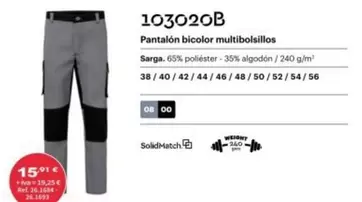 Pantalón Bicolor Multibolsillos