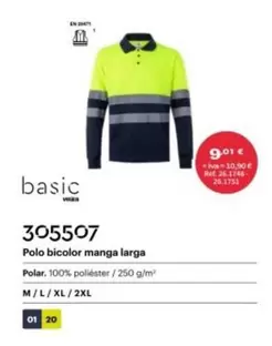 Polo Bicolor Manga Larga