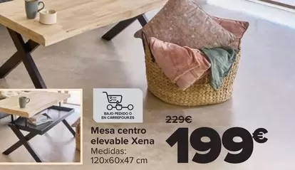 Mesa Centro Elevable Xena