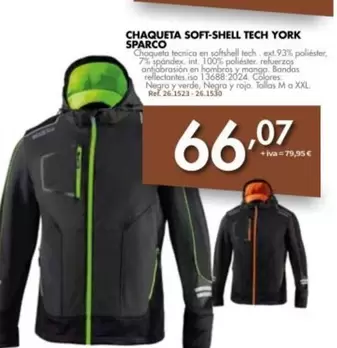 Sparco - Chaqueta Soft Shell Tech York