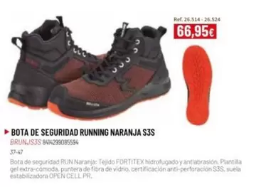 Bota De Seguridad Running Naranja S3S