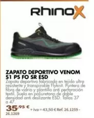 Zapato Deportivo Venom S1 Ps Fo Sr Esd