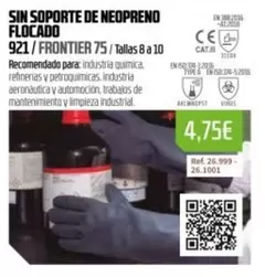 Sin Soporte De Neopreno Flocado 921