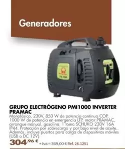 Grupo Electrógeno Pmi1000 Inverter Pramac
