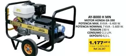 Ayerbe - Ax 8000 H Mm Motor Honda Gx 390 Potencia Max